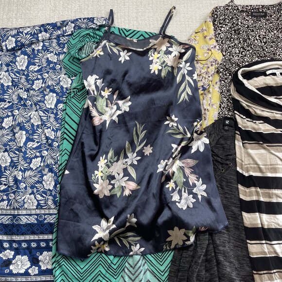 Lot x10+ Women's Boho Floral Summer Tops & Dresses Size M Medium Casual Color - Picture 8 of 12